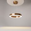 LAMPA WISZĄCA Saturno okrągła, mosiężna oprawa, źródło światła LED, nowoczesny glamour 40 cm, piękna