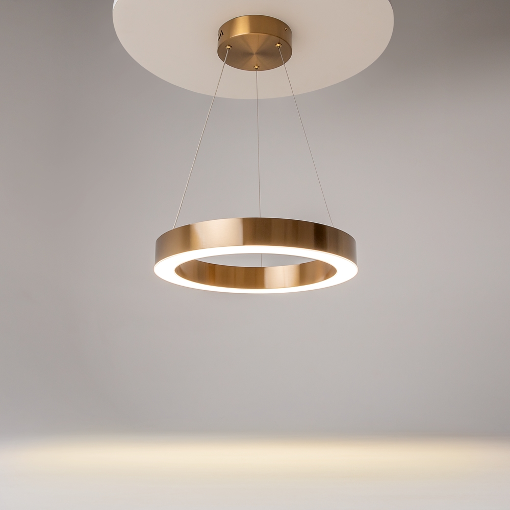 LAMPA WISZĄCA Saturno okrągła, mosiężna oprawa, źródło światła LED, nowoczesny glamour 40 cm, piękna LAMPA WISZĄCA Saturno okrągła, mosiężna oprawa, źródło światła LED, nowoczesny glamour 40 cm, piękna