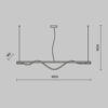 LAMPA WISZĄCA Tau ze złotym, aluminiowym stelażem, neonowy dyfuzor, LEDowe źródło światła, designerski styl, wymiary LAMPA WISZĄCA Tau ze złotym, aluminiowym stelażem, neonowy dyfuzor, LEDowe źródło światła, designerski styl, wymiary
