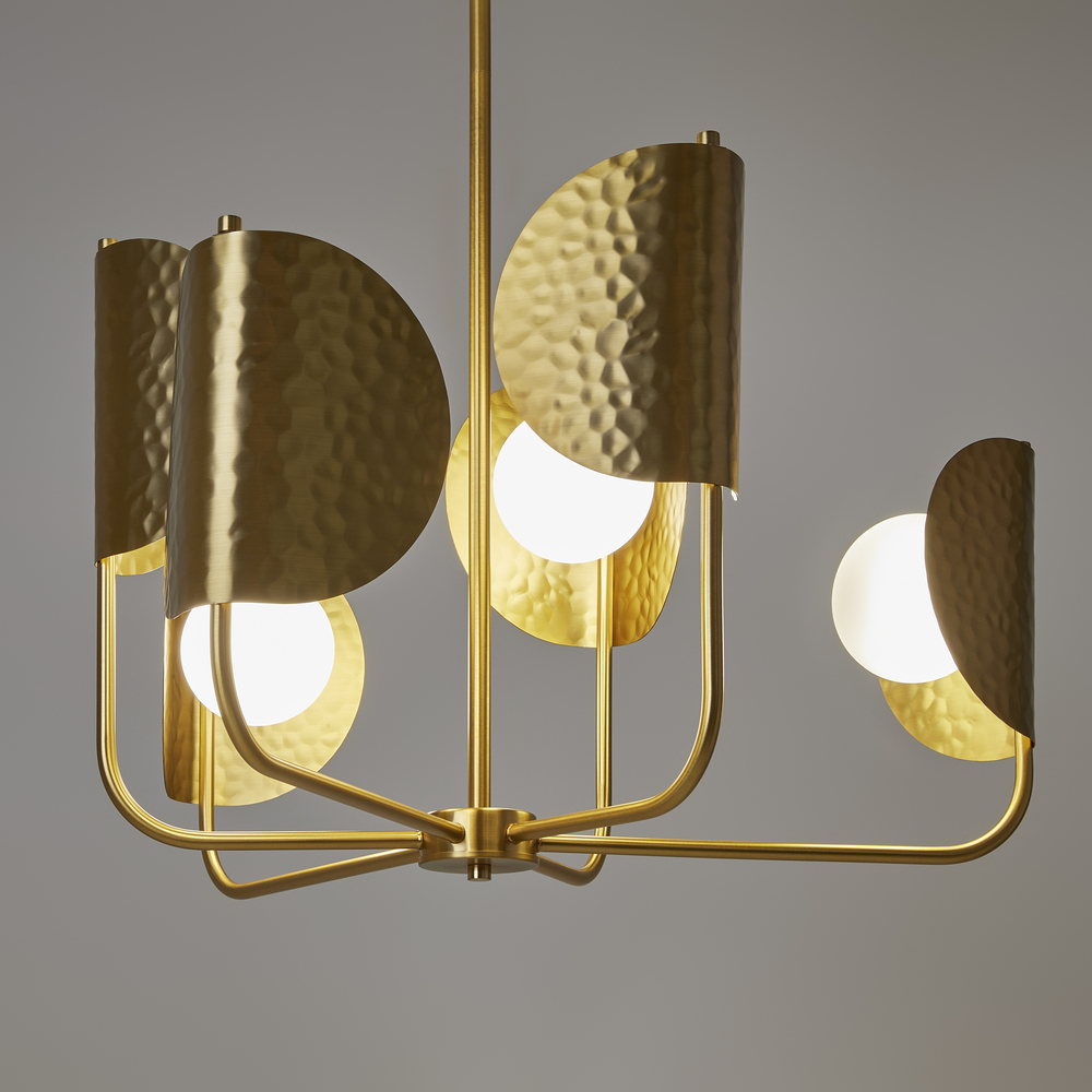 LAMPA WISZĄCA Tropic okrągła, oprawa w kolorze satynowego mosiądzu, metalowe elementy imitujące liście egzotycznych roślin, ekskluzywna LAMPA WISZĄCA Tropic okrągła, oprawa w kolorze satynowego mosiądzu, metalowe elementy imitujące liście egzotycznych roślin, ekskluzywna