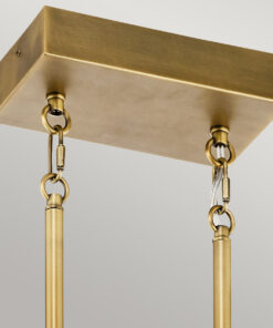 Alternative view of LAMPA WISZĄCA, złoto szczotkowane, regulowana wysokość, elegancki wygląd