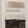 OBRAZ Lontano w brązowej kolorystyce z ręcznie malowanym, abstrakcyjnym wzorem, prostokątny, rama z drewna sosnowego, wyjątkowy