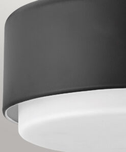 PLAFON CEDRIC, czarne matowe wykończenie, okrągły, nowoczesny design