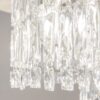 PLAFON LAMPA SUFITOWA Dune ze srebrną, metalową oprawą, klosz w formie kryształów o różnych kształtach 45 cm, premium PLAFON LAMPA SUFITOWA Dune ze srebrną, metalową oprawą, klosz w formie kryształów o różnych kształtach 45 cm, premium