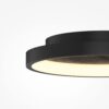PLAFON Orign okrągła, czarna oprawa z metalu, wypełnienie z naturalnego minerału o niepowtarzalnej fakturze, designerski 40,5 cm, ekskluzywny