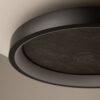 PLAFON Orign okrągła, czarna oprawa z metalu, wypełnienie z naturalnego minerału o niepowtarzalnej fakturze, designerski 40,5 cm, wyjątkowy