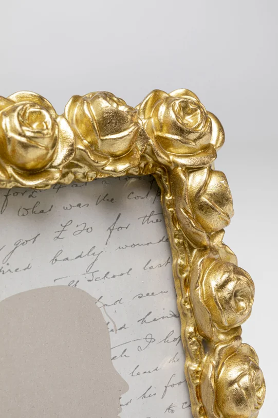 RAMKA NA ZDJĘCIE Rose Blossom złota rama złożona z kwiatów róży, nowoczesny glamour 10x15, ekskluzywna RAMKA NA ZDJĘCIE Rose Blossom złota rama złożona z kwiatów róży, nowoczesny glamour 10x15, ekskluzywna