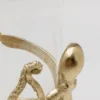 ŚWIECZNIK Octopus okrągły, złota podstawa w kształcie ośmiornicy, szklany transparentny klosz, nowoczesny styl, najwyższa jakość ŚWIECZNIK Octopus okrągły, złota podstawa w kształcie ośmiornicy, szklany transparentny klosz, nowoczesny styl, najwyższa jakość
