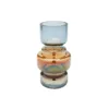 WAZON Blue Amber szklany, niebiesko-bursztynowy, nieregularny kształ, designerski styl WAZON Blue Amber szklany, niebiesko-bursztynowy, nieregularny kształ, designerski styl