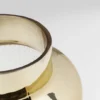 WAZON LA Noble okrągły, szklany, transaprentno-złoty, wyjątkowa faktura, nowoczesny styl 15 cm, premium WAZON LA Noble okrągły, szklany, transaprentno-złoty, wyjątkowa faktura, nowoczesny styl 15 cm, premium