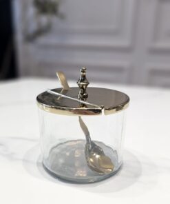 CUKIERNICZKA złota, z łyżeczką, klasyczny styl