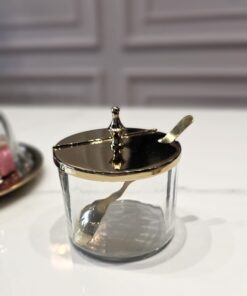 CUKIERNICZKA złota, z łyżeczką, klasyczny styl, ekskluzywna