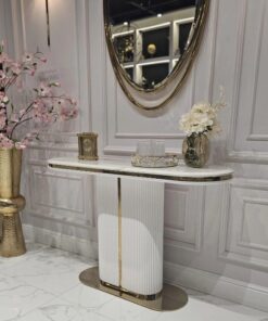 Biała konsola - złoty błyszczący