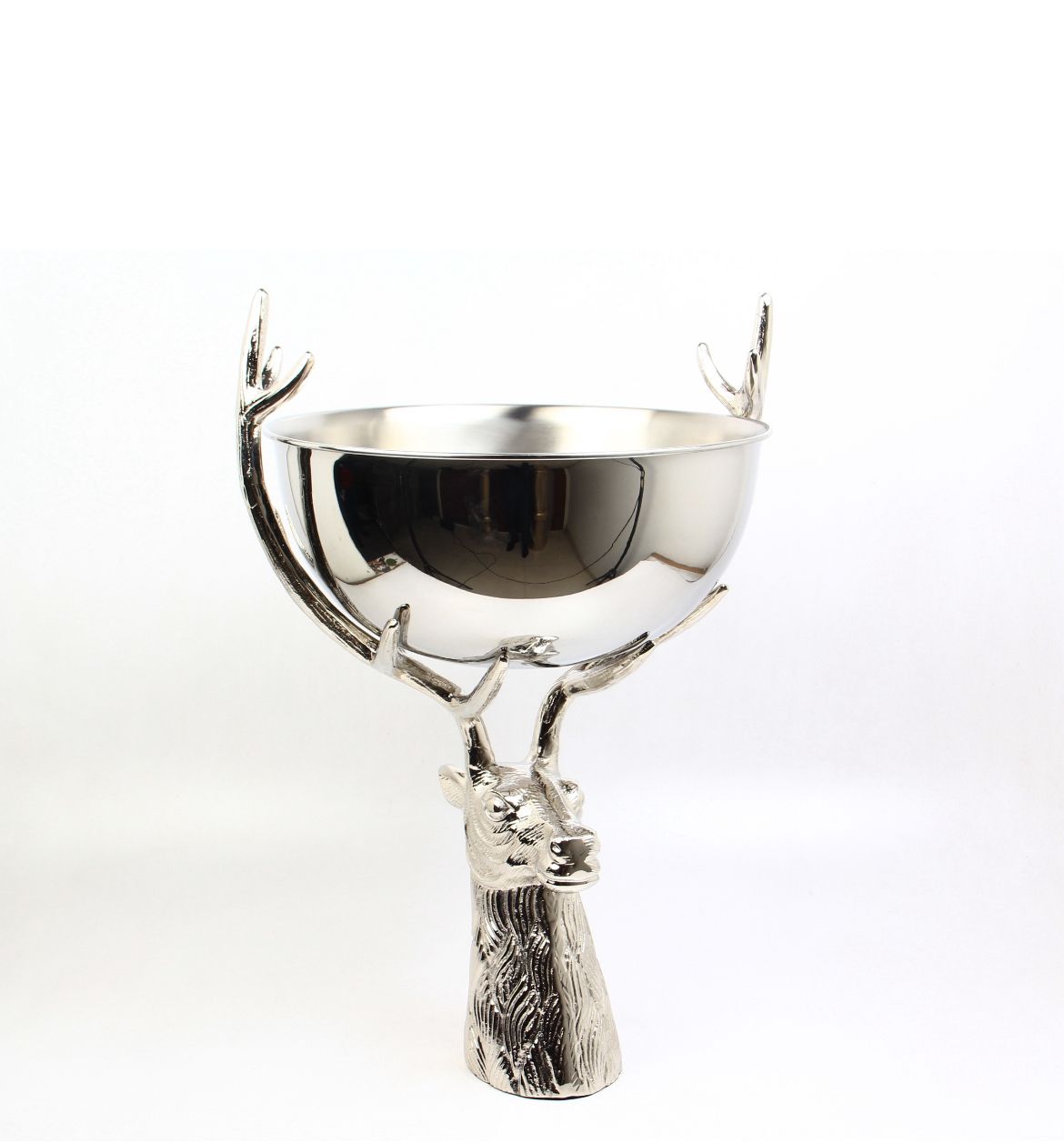 MISA, srebrna, w kształcie jelenia, duża, styl nowoczesny glamour