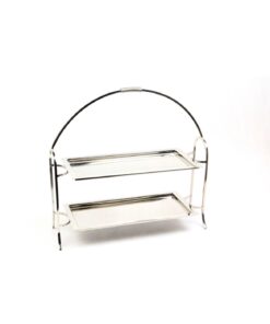 Alternative view of PATERA DWUPOZIOMOWA srebrna, metalowa, klasyczny design