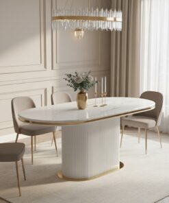 Stół jadalniany - złoty błyszczący