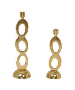 ŚWIECZNIK, złoty, nieregularny kształt, błyszczące wykończenie, nowoczesny styl