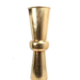 WAZON złoty, w kształcie klepsydry, metalowy, ponadczasowy design-88 cm