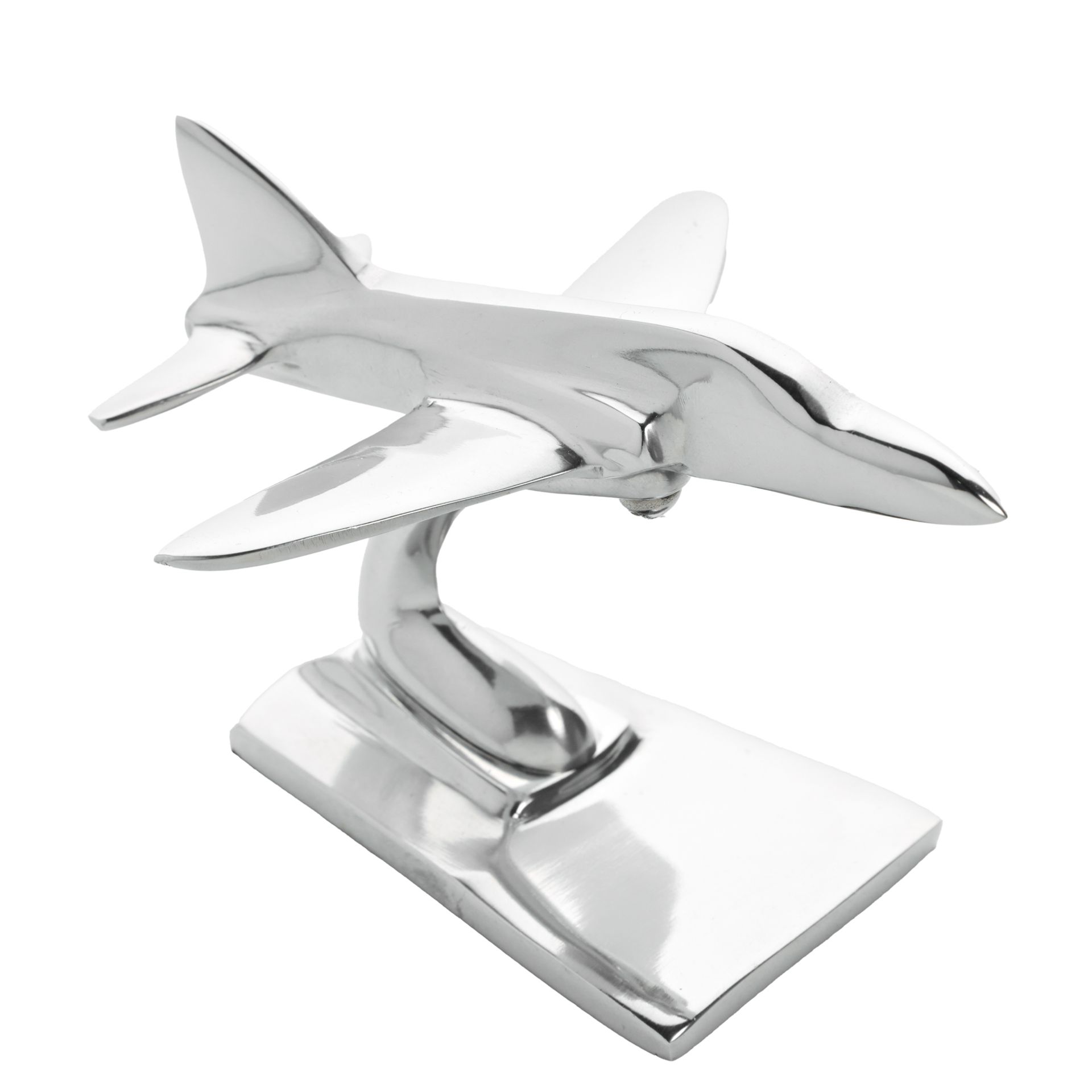 FIGURKA DEKORACYJNA srebrna, metalowa, wzór samolotu Hawk, prezent dla miłośnika lotnictwa FIGURKA DEKORACYJNA srebrna, metalowa, wzór samolotu Hawk, prezent dla miłośnika lotnictwa