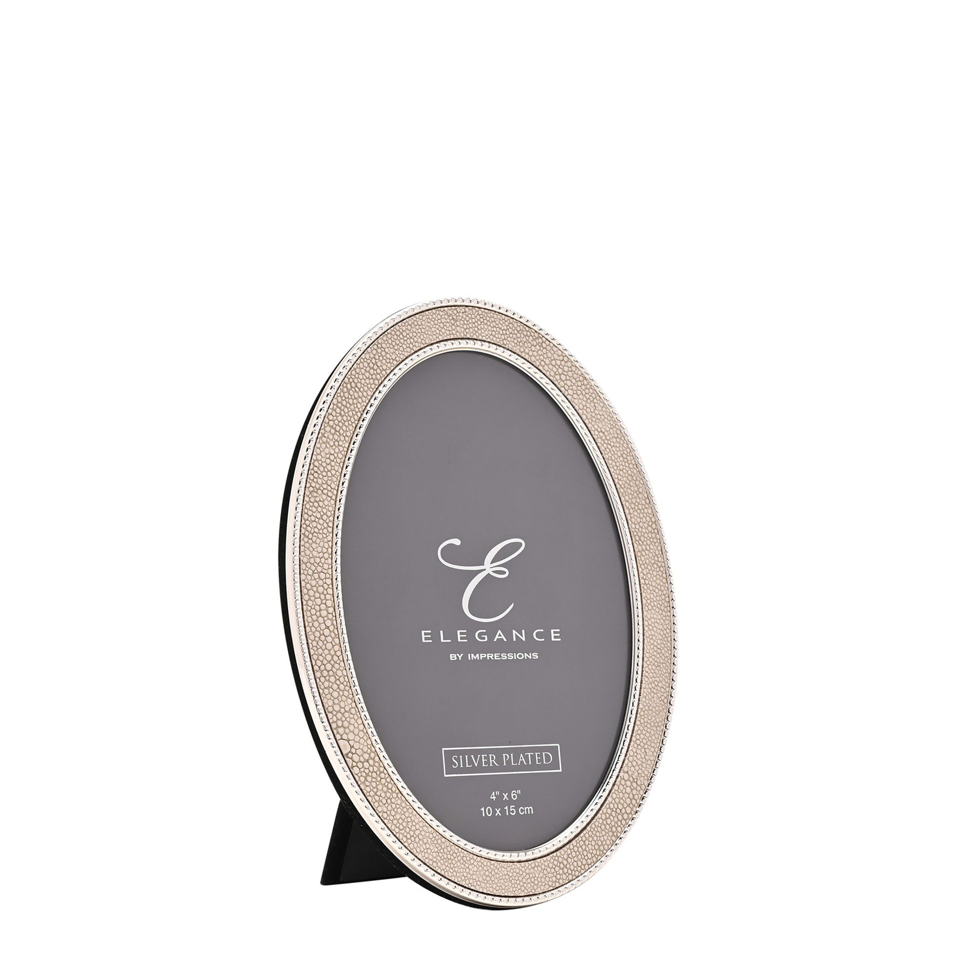 RAMKA NA ZDJĘCIE owalna, kremowa obwódka imitująca skórę, klasyczny styl, piękna RAMKA NA ZDJĘCIE owalna, kremowa obwódka imitująca skórę, klasyczny styl, piękna