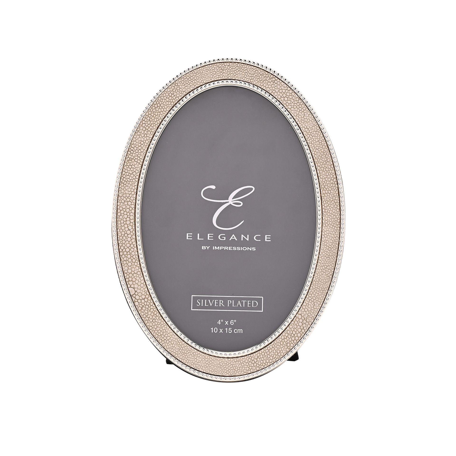 RAMKA NA ZDJĘCIE owalna, kremowa obwódka imitująca skórę, klasyczny styl RAMKA NA ZDJĘCIE owalna, kremowa obwódka imitująca skórę, klasyczny styl