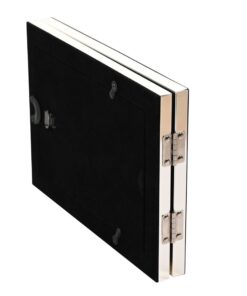 RAMKA NA ZDJĘCIE pozioma, podwójna, składana, prostokątny kształt, srebrna obwódka, piękna