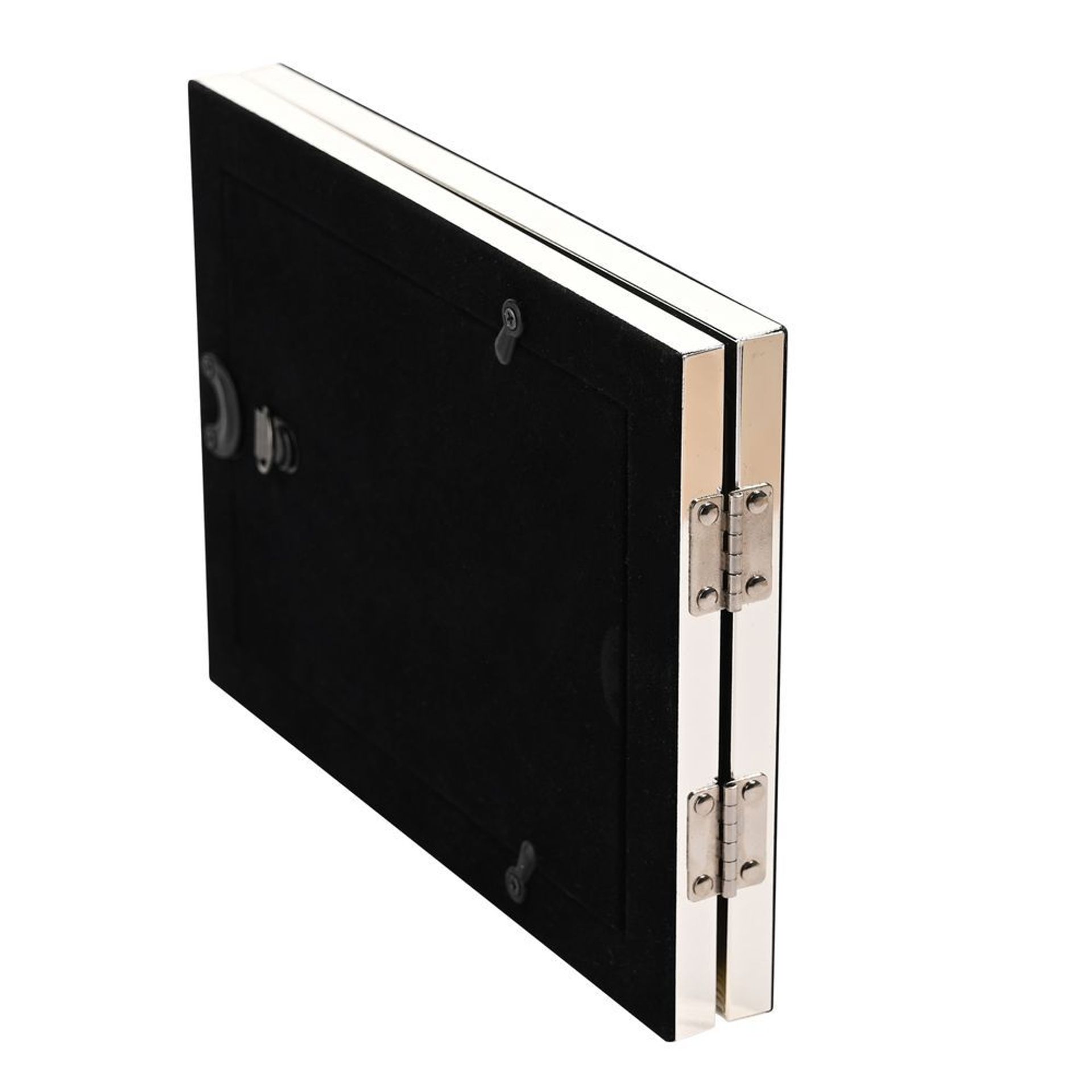 RAMKA NA ZDJĘCIE pozioma, podwójna, składana, prostokątny kształt, srebrna obwódka, piękna RAMKA NA ZDJĘCIE pozioma, podwójna, składana, prostokątny kształt, srebrna obwódka, piękna