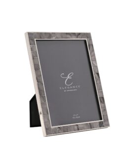 RAMKA NA ZDJĘCIE z elegancką, ciemną obwódką w formie małych kwadratów z masy perłowej, nowoczesny styl, piękna