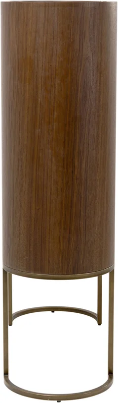 BAREK Giorgio o zaokrąglonych bokach, brązowy kolor, pojemne półki, szklany blat, nowoczesny styl, wyjątkowy