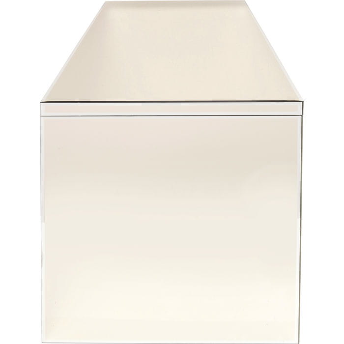 BIURKO Luxury Champagne prostokątne, pokryte szkłem w szampańskim kolorze, wyjątkowo ekskluzywne, piękne