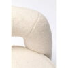 FOTEL Amuse z okrągłym siedziskiem i artystycznym oparciem, beżowa tapicerka typu bouclé, złote metalowe detale, nowoczesny glamour, premium FOTEL Amuse z okrągłym siedziskiem i artystycznym oparciem, beżowa tapicerka typu bouclé, złote metalowe detale, nowoczesny glamour, premium