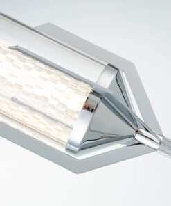 KINKIET Espada polerowany chrom, metalowe zakończenie w formie „płetwy ogonowej”, szklany centralny cylinder, piękny