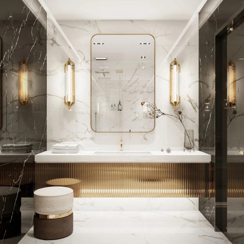 KINKIET Espada szczotkowane złoto, metalowe zakończenie w formie „płetwy ogonowej”, szklany centralny cylinder, ekskluzywny KINKIET Espada szczotkowane złoto, metalowe zakończenie w formie „płetwy ogonowej”, szklany centralny cylinder, ekskluzywny