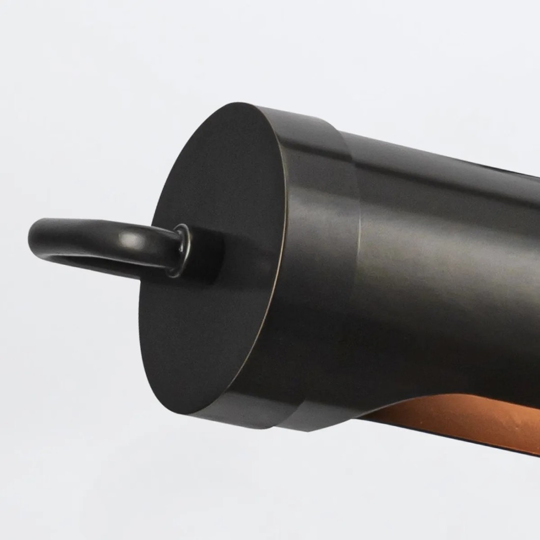 KINKIET Wynwood obrazówka, oprawa w kolorze miejskiego brązu, opalowe szkło, loftowy styl, piękny