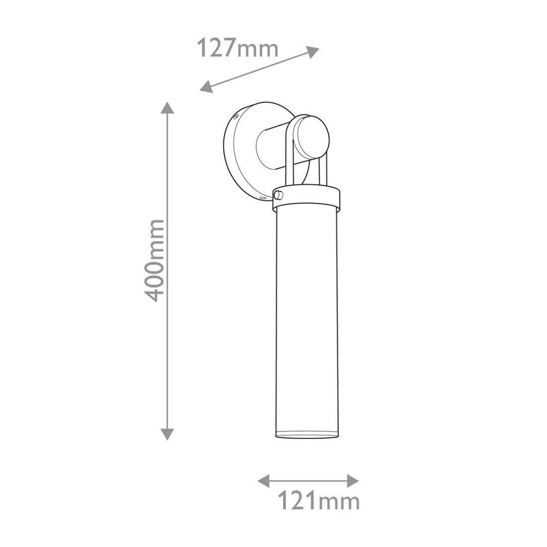 KINKIET Wynwood z 1 źródłem światła, oprawa w kolorze miejskiego brązu, mleczny, bialy klosz, nowoczesny styl, wymiary KINKIET Wynwood z 1 źródłem światła, oprawa w kolorze miejskiego brązu, mleczny, bialy klosz, nowoczesny styl, wymiary
