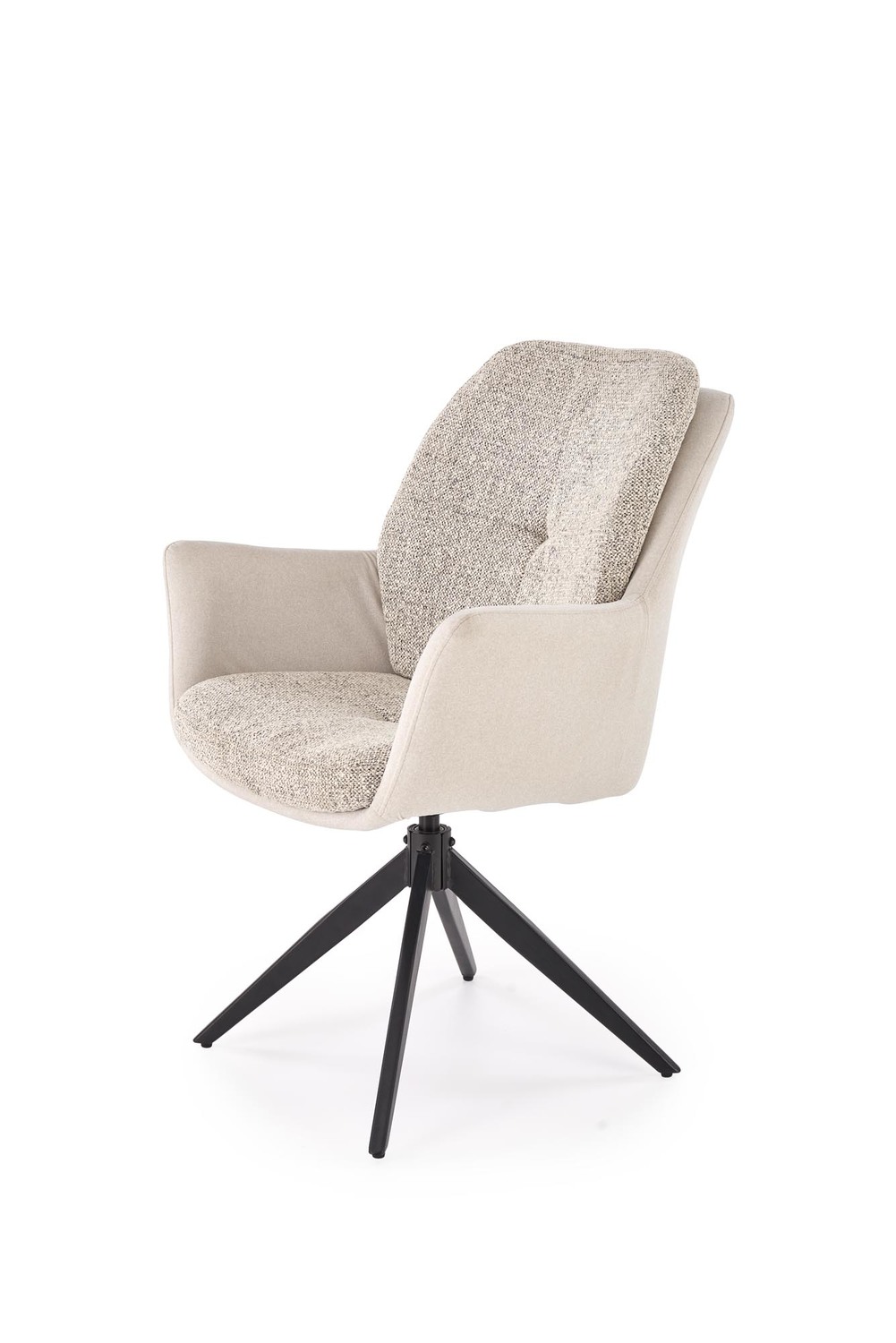 KRZESŁO obrotowe, z podłokietnikami, ergonomiczne siedzisko i oparcie, czarne, metalowe nogi, nowoczesny styl KRZESŁO obrotowe, z podłokietnikami, ergonomiczne siedzisko i oparcie, czarne, metalowe nogi, nowoczesny styl