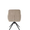 KRZESŁO obrotowe z podłokietnikami na czarnych, metalowych nogach, welurowa tapicerka, nowoczesny styl, beżowe, designerskie