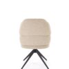 KRZESŁO obrotowe z podłokietnikami, na czarnych nogach ze stali nierdzewnej, przyjemna w dotyku tapicerka, nowoczesne - beżowe, ekskluzywne