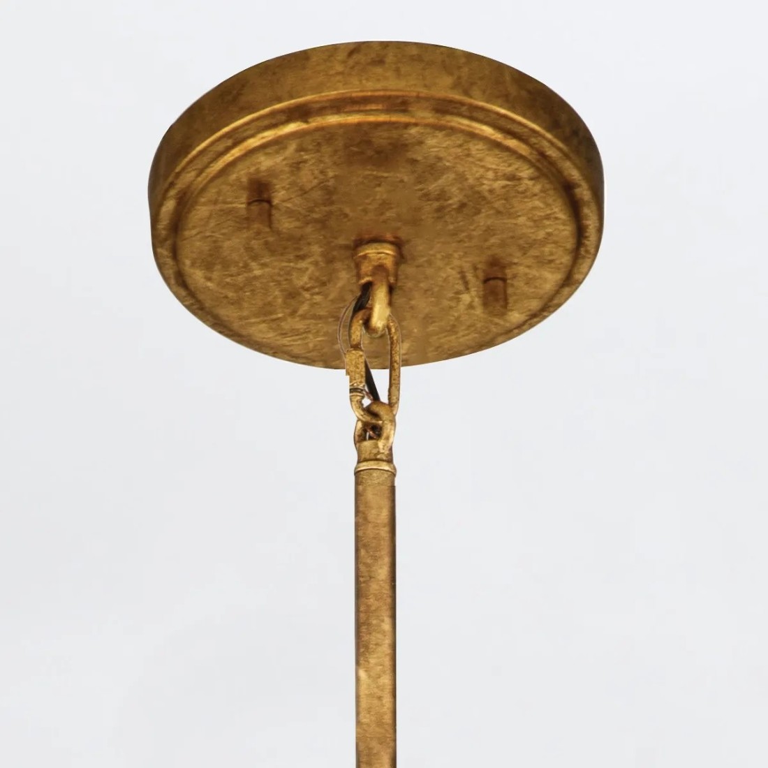 LAMPA WISZĄCA Sawgrass okrągła, 3 źródła światła, wykończona w luksusowym, płatkowanym złocie, mleczny klosz, klasyczna forma, ekskluzywna