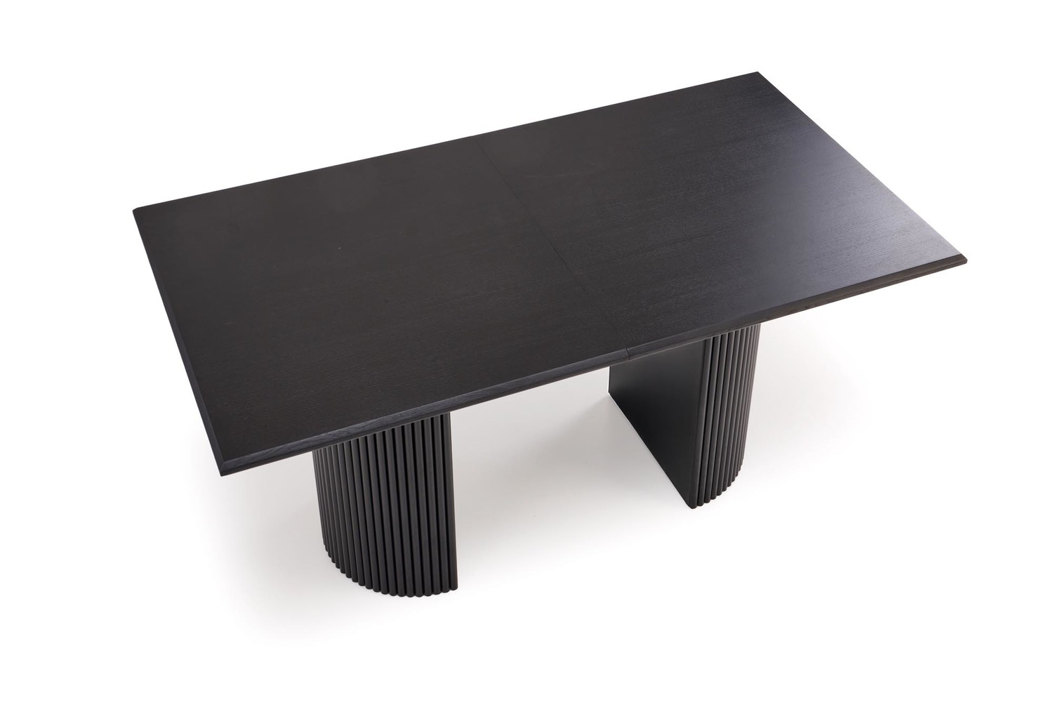 STÓŁ JADALNIANY Bolero prostokątny, rozkładany blat z MDF-u na dwóch półkolistych, ryflowanych nogach, nowoczesny minimalizm, wyjątkowy