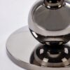STOLIK POMOCNICZY Carla okrągły, metalowo-szklany, noga w formie 4 kul, srebrno-czarna kolorystyka, premium
