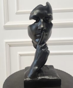 FIGURKA DEKORACYJNA Quiet Face czarna, forma twarzy, nowoczesny styl, ekskluzywna