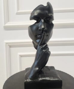 FIGURKA DEKORACYJNA Quiet Face czarna, forma twarzy, nowoczesny styl, ekskluzywna