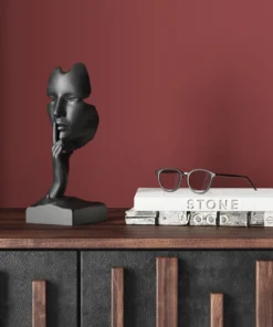 FIGURKA DEKORACYJNA Quiet Face czarna, forma twarzy, nowoczesny styl, piękna