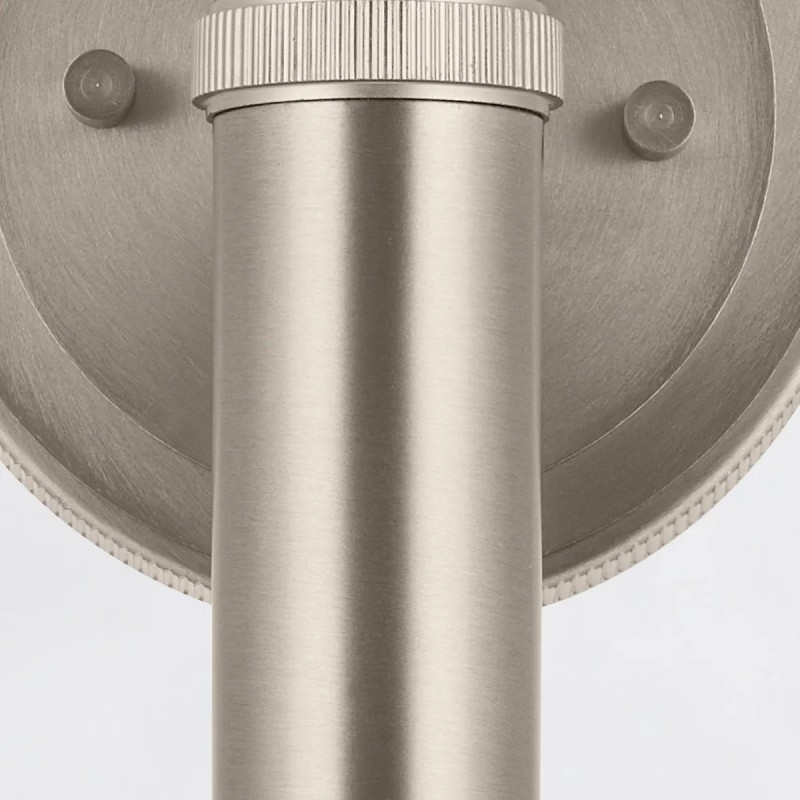 KINKIET Torche z 2 źródłami światła, metalowa oprawa w niklowanym kolorze, delikatne, ryflowane detale, najwyższa jakość KINKIET Torche z 2 źródłami światła, metalowa oprawa w niklowanym kolorze, delikatne, ryflowane detale, najwyższa jakość