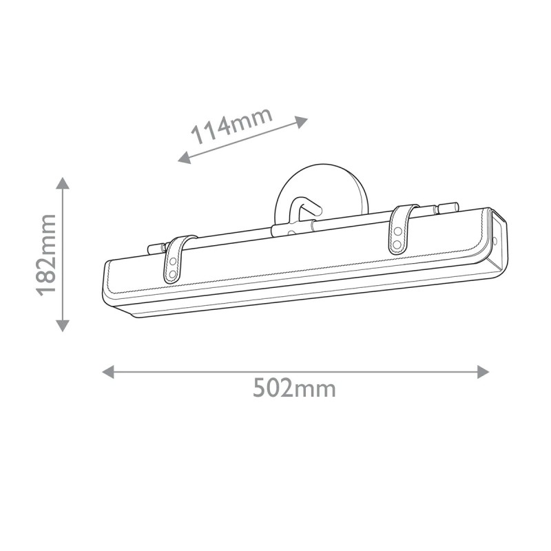 KINKIET Valise zainspirowany kufrem podróżnym, wykończenie w vintage mosiądzu, skóra koniakowa, klasyczny styl, wymiary