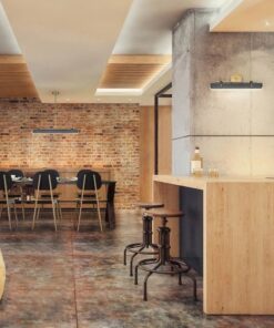 KINKIET Valise zainspirowany kufrem podróżnym, wykończenie w vintage mosiądzu, skóra smokingowa, klasyczny styl, do jadalni