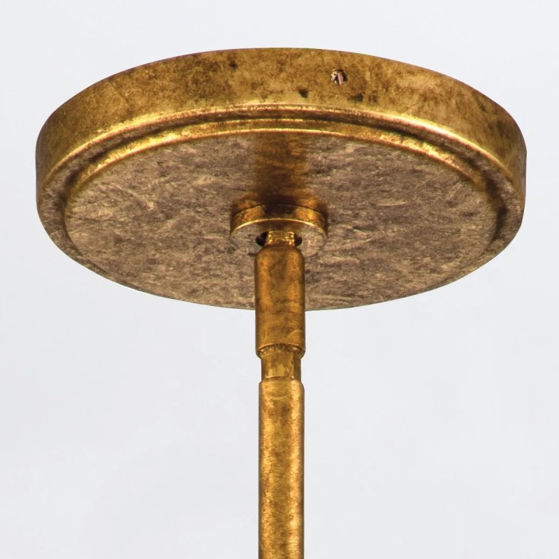 LAMPA WISZĄCA Sawgrass 1 źródło światła, wykończona w luksusowym, płatkowanym złocie, mleczny klosz, klasyczna forma, premium