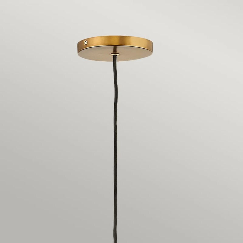 LAMPA WISZĄCA Skye z jednym źródłem światła, szklany kulisty klosz z metalowym, mosiężnym akcentem, nowoczesny styl, premium