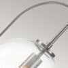 LAMPA WISZĄCA Somerset szczotkowany nikiel z jednym źródłem światła, szklany kulisty klosz, klasyczny styl, transparentny, elegancka